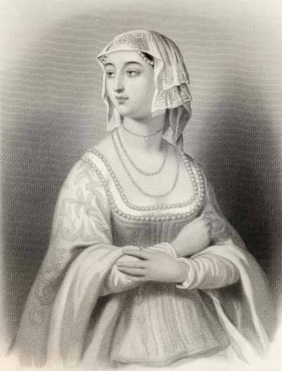 Margret of Anjou (1429-82) التوضيح من `` World Noted Women &39;&39; بواسطة Mary Cowden Clarke ، 1858 بواسطة بيير جوستاف يوجين ستال